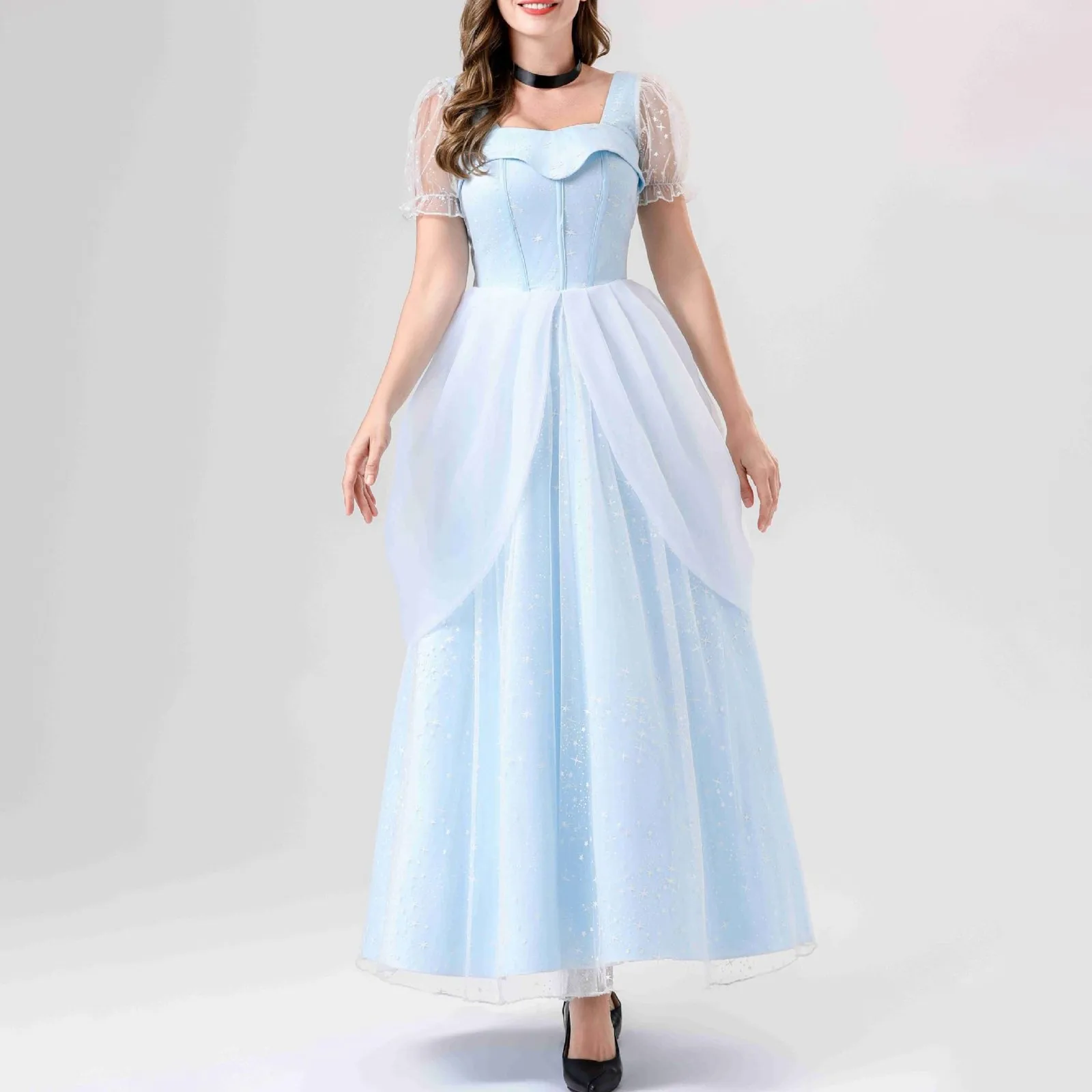 

Cosplay Vintage Women's Dress Fairytale Cinderella Princess Dress Role Play Carnival Party Outfit Stage Performance Costume