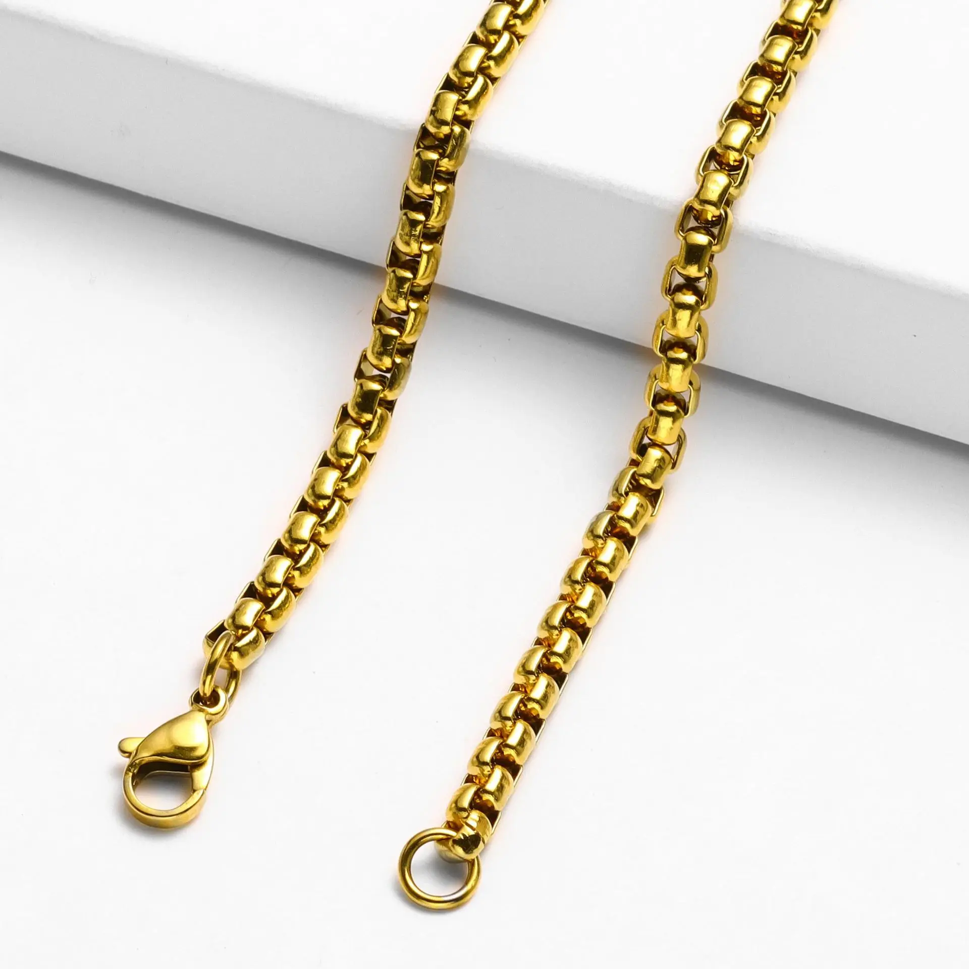 YQ 316L Edelstahl Kette Halskette für Männer Frauen Schmuck Anhänger Zubehör 3 Farben – Detail 9