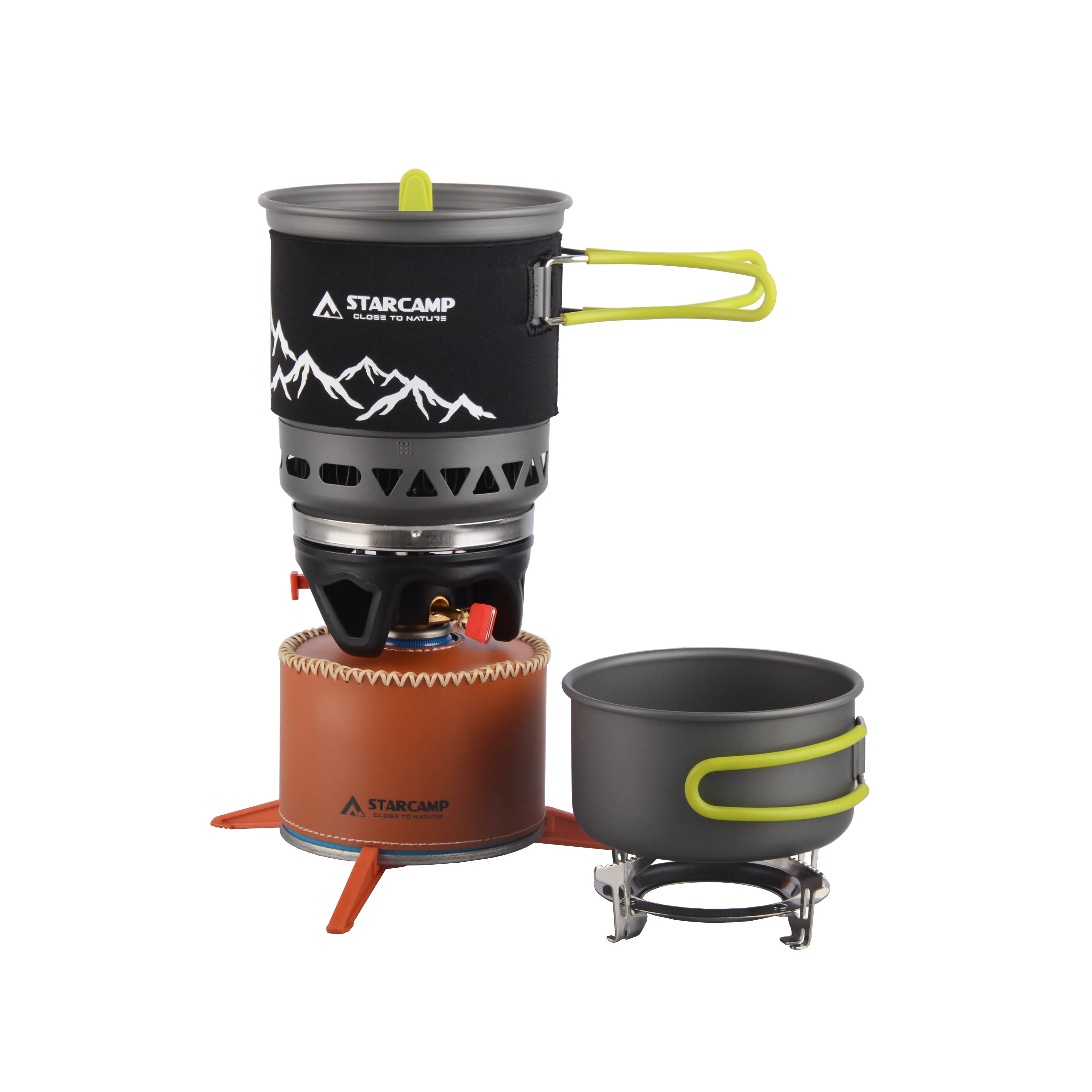 STARCAMP 1000 + 500ml sac à dos Solo extérieur randonnée Camping système de cuisson à gaz cuisinière à Jet en acier brûleur à gaz Butane Propane