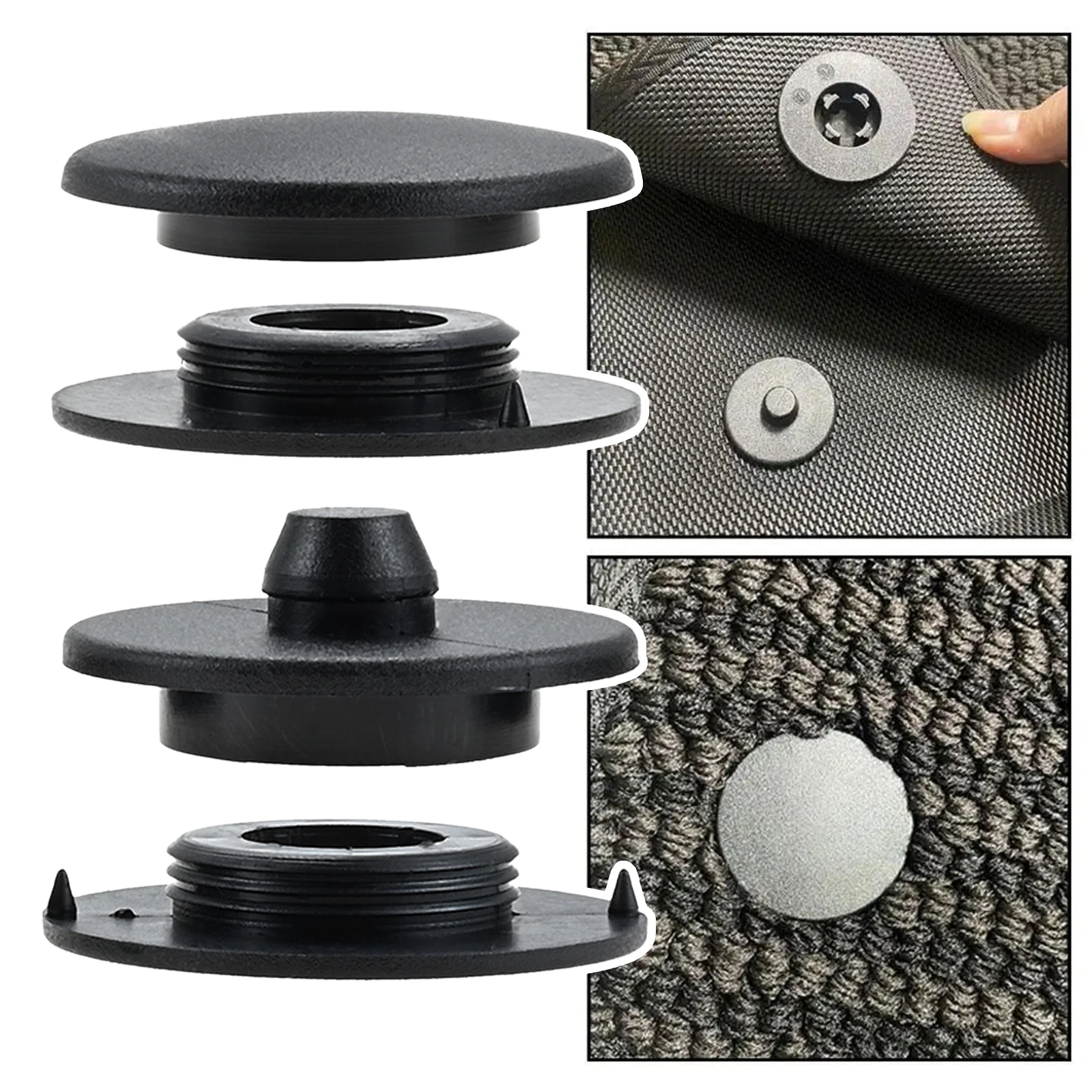 

4 Sets Universal Car Floor Mat Anti-Skid Double Layer Fixed Clips Set Fixed Foot Pads Buckle Fixer Car Accessories (16pcs)