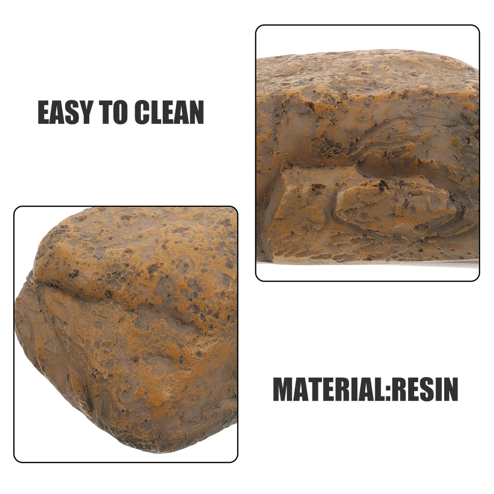 2 قطعة حامل مفتاح الصخور وهمية في الهواء الطلق الراتنج حديقة الديكور مخفي مفتاح تخزين لباب سياج الفناء #5