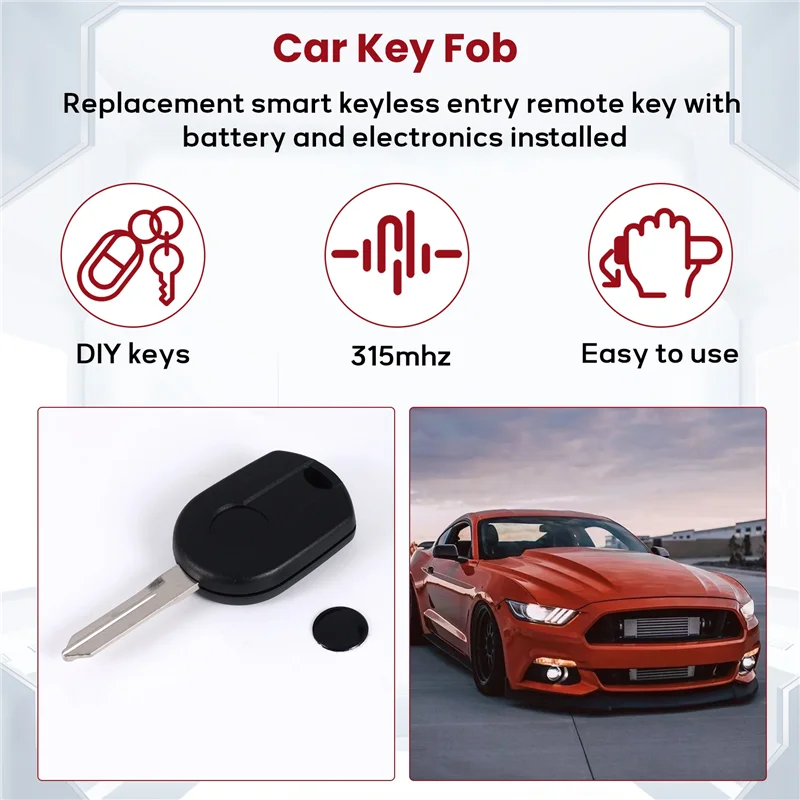 

L37A-Car Smart Remote Key 4 Buttons Car Key Fob Fit For 2010 2011 2012 2013 2014 Ford Mustang 315Mhz Cwtwb1u793