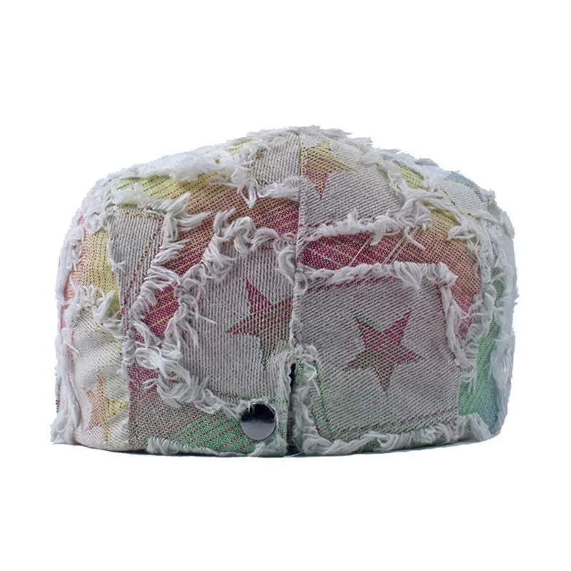 Four Seasons Cotton Colour Newsboy Caps Flat Peaked Cap Girl and Women Painter Beret Hats 04