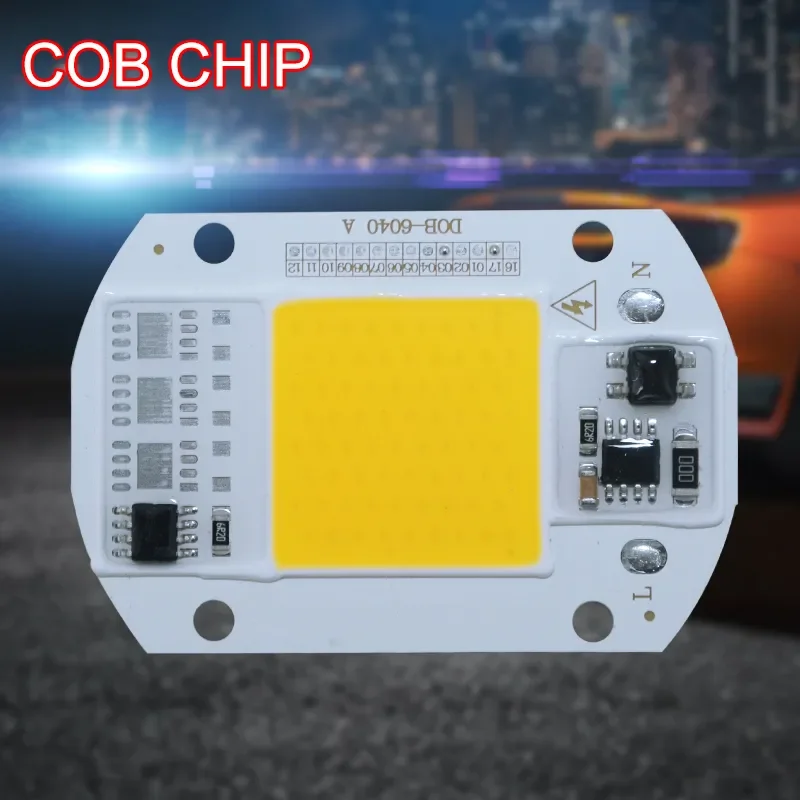 Lampa LED COB koralik 30W 50W AC 110V 220V wejście Smart IC nie ma potrzeby kierowcy DIY światło halogenowe reflektor zimny biały ciepły biały lampa