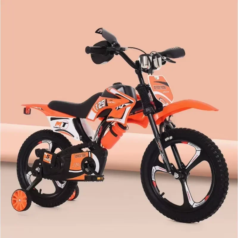 for Moto Children 12 Inch 16 Inch Baby Bicycle For 3 Year Old Kids Steel Fork Material Brake Line Factory Wholesale Stroller
