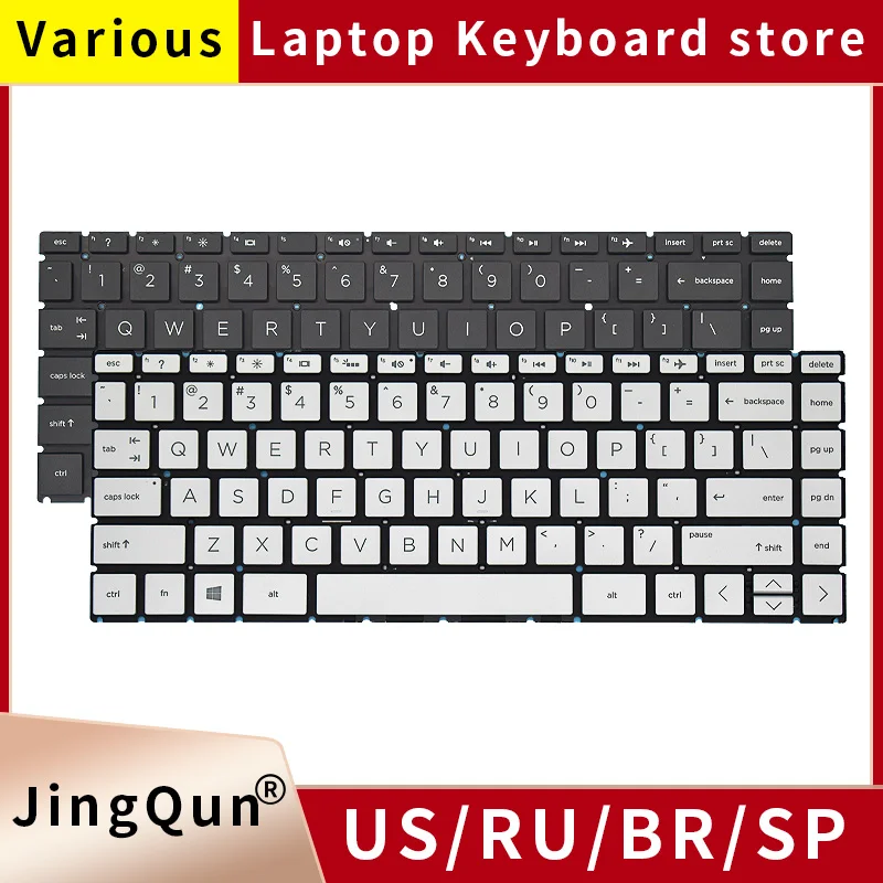 Oryginalny US rosyjski klawiatury laptopa z podświetleniem dla HP Pavilion X360 14-CD 14-CE 14-CM 14-DA 14-DK 14-CK 14-CC TPN-Q207/w131