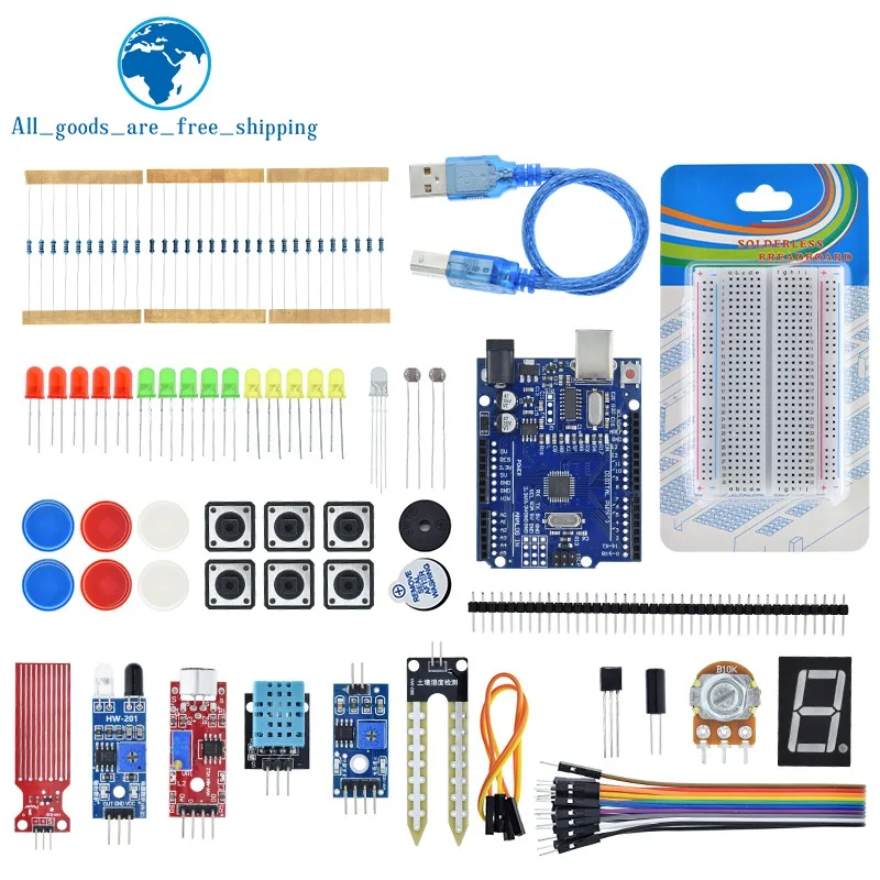 Imagem -03 - Tzt-basic Starter Kit para Arduino Uno Grupo r3 Kit Faça Você Mesmo r3 Board Breadboard Mais Retail Box