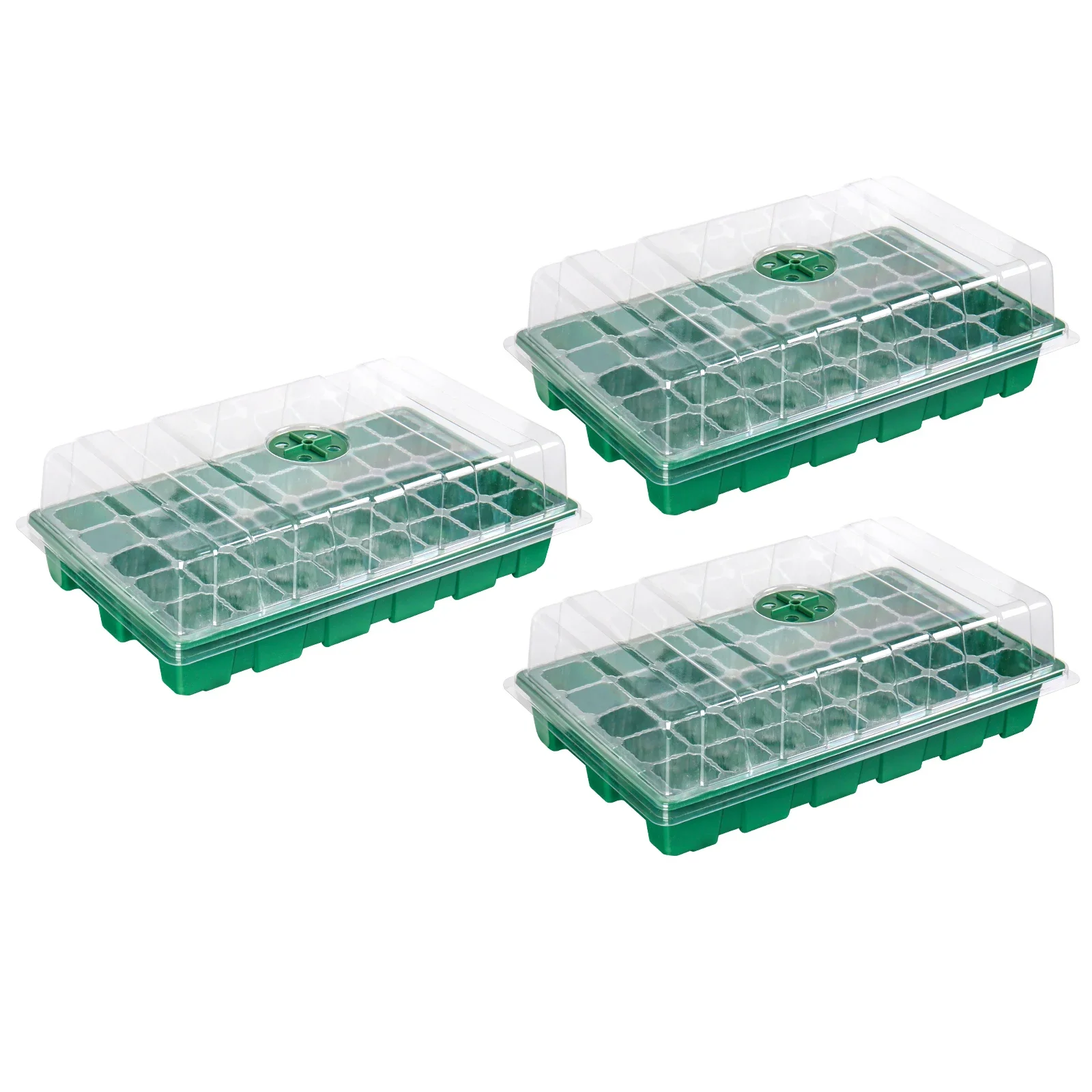 3/5/10pcs Seed Tray, 40 Holes Cell Propagator Growth Thickening Seedling Start Tray Seed Starter Kit With Transparent Cover  ﻿