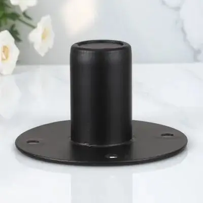 

1 pc Speaker Iron Bottom Stand Mount Bracket Base for Vertical Speakers Strong Load-bearing Black Spray Flat Bottom Screw Holes
