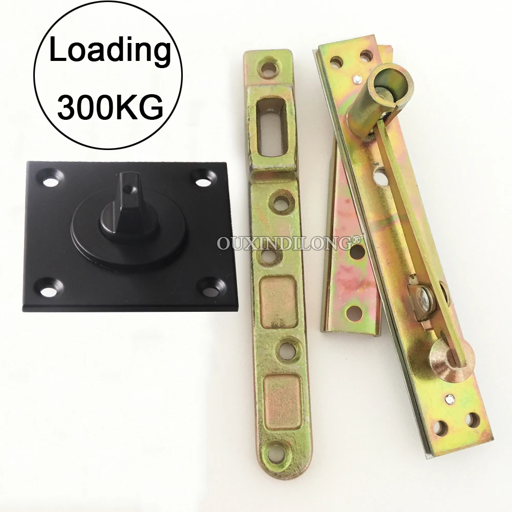 

Stock 1Set Heavy Duty Door Pivot Hinge 360° Rotary Invisible Hidden Door Hinges Up and Down Mount Door Shaft Hinge Loading 300KG