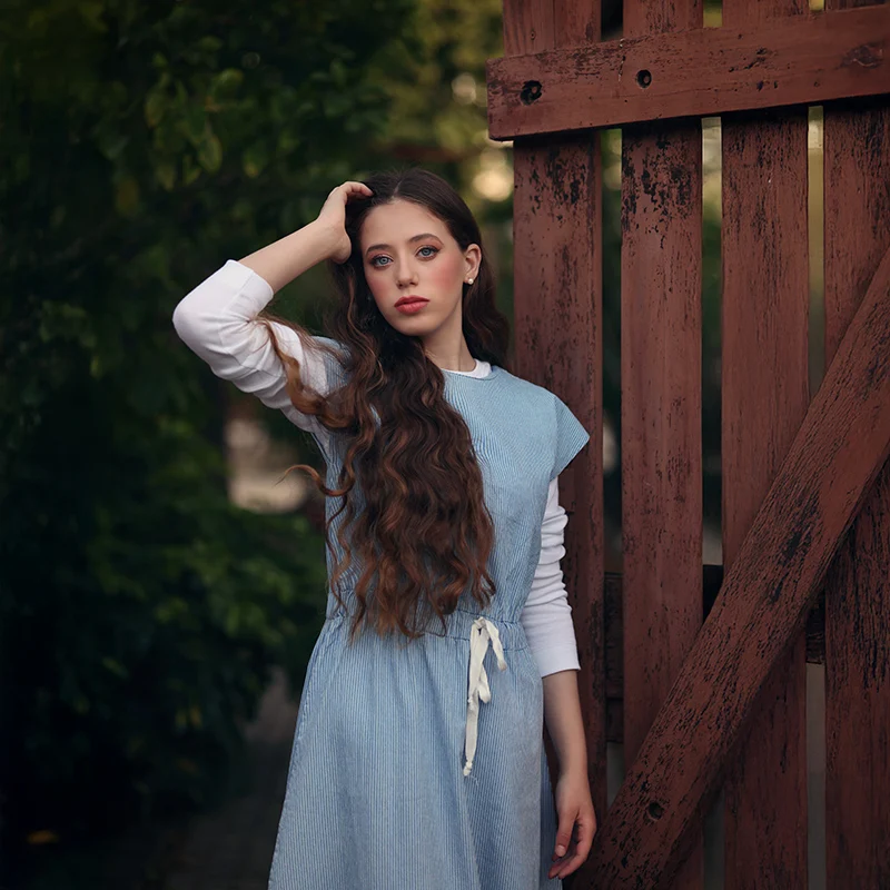 Lady Dress Blue Stripes Summer Long Girl Dress Sleeveless Women Clothing Waist String Cord High Quality Dress Sizes XS-XXXL