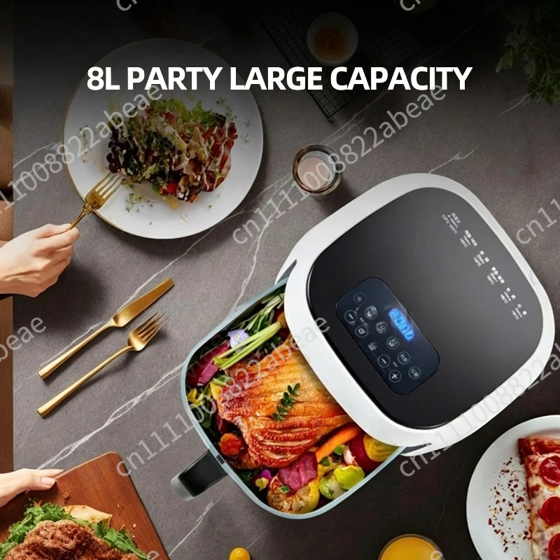 8L Air Fryer Oven Household Deep Frying Machine Large Capacity Visual Air Fryer Electrodomesticos Para La Cocina Inteligente