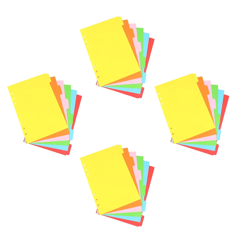 24 Pcs Separator Page Cute Binder Dividers File Labels Refills Index Tabs Replacement Pages Dividing Line