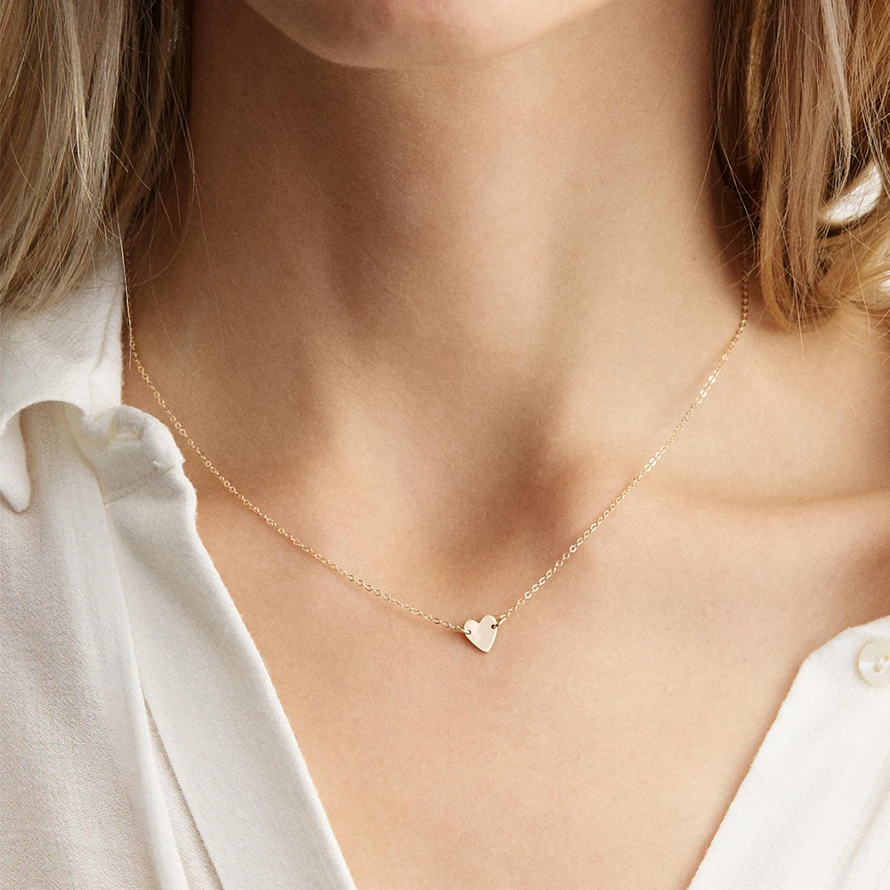 Hiraeva Hammered Open Circle Pendant Necklace for Women Stainless Steel Dainty Simple Karma Choker Adjustable Jewelry