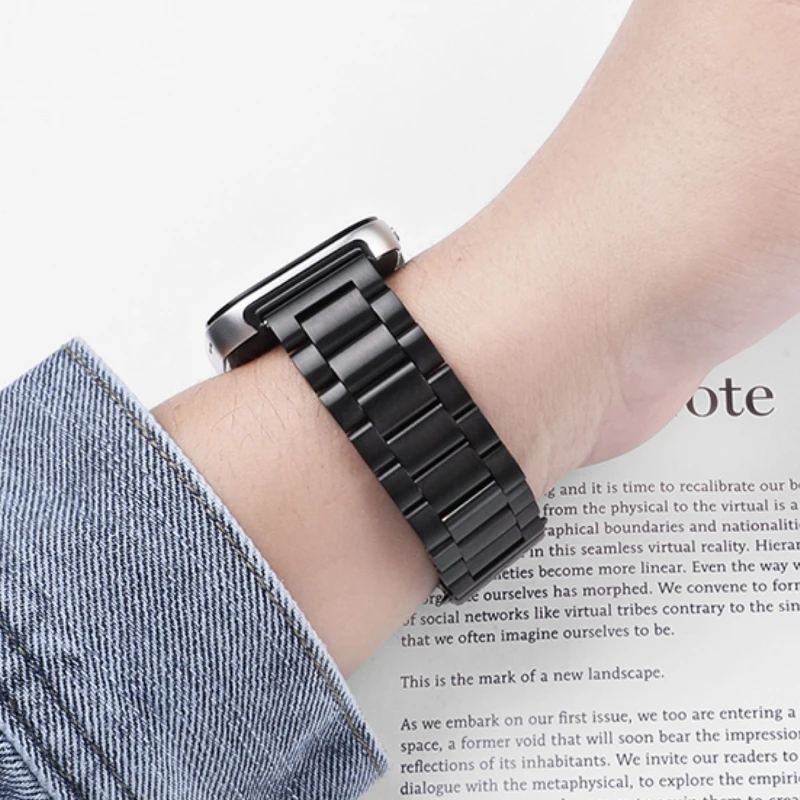 สายนาฬิกาสแตนเลสสำหรับ Huawei Watch Fit 4pro/3/2/1 สายหรูหรา สร้อยข้อมือโลหะสำหรับ Huawei Watch fit Classic สายเปลี่ยนทดแทน