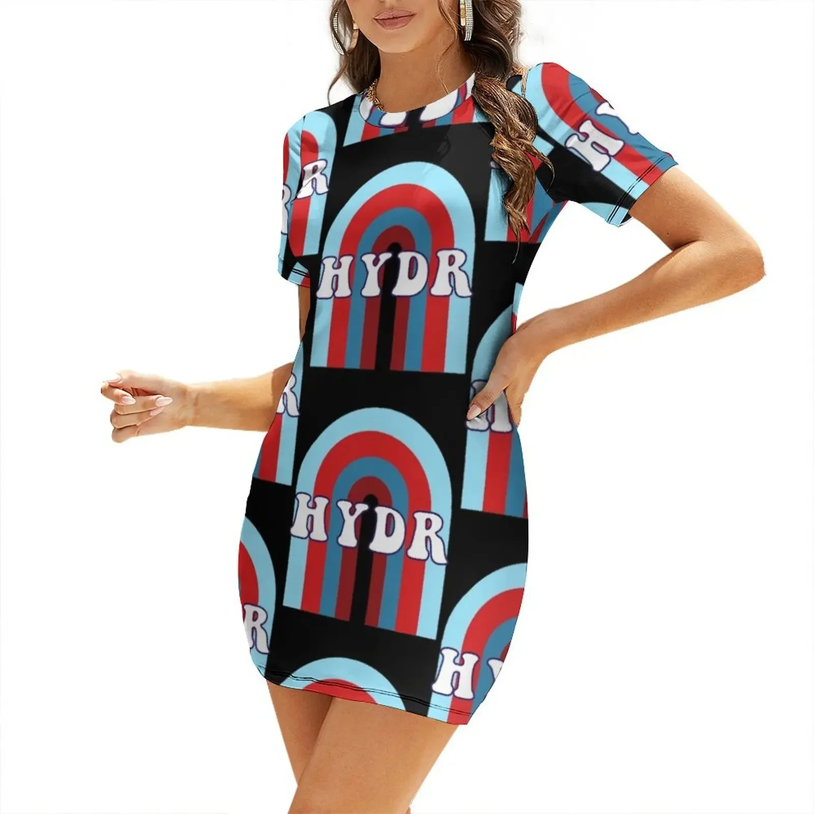 

HYDR Short-Sleeved Dress wedding dresses for woman luxury evening dress woman for wedding evening dress