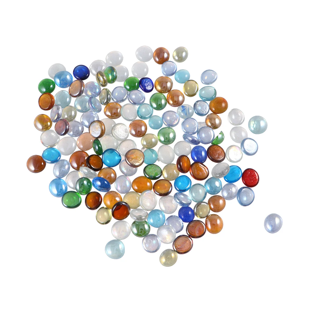 

1Set Red Transparent Flat Glass Beads Handmade Decorative Gravels for Aquarium Fish Tank Vase Flowerpot Interior Decoration