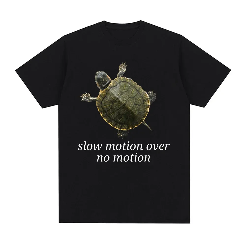 Divertida camiseta de tortuga de cámara lenta camiseta de moda Harajuku de mujer sin acción camiseta