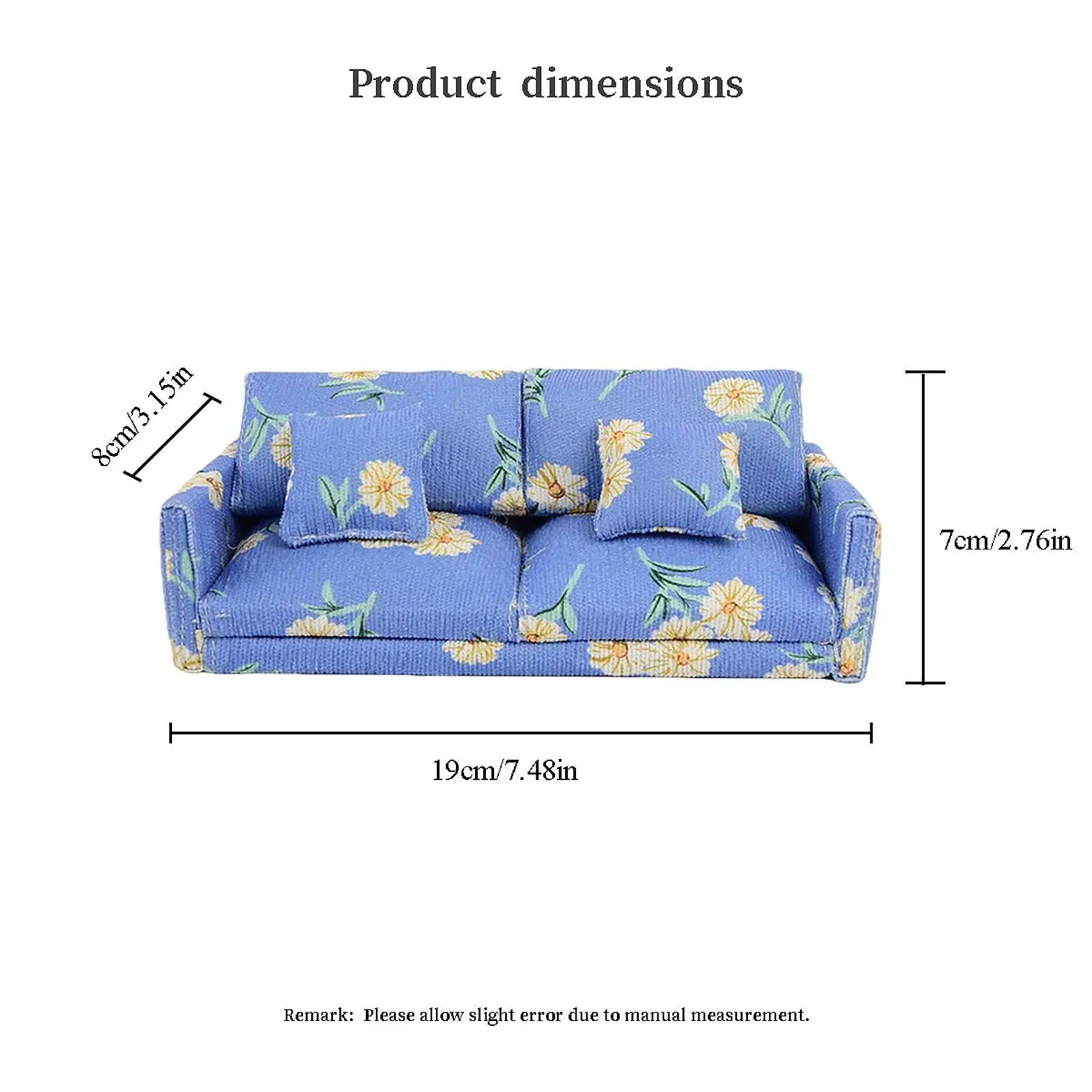 Poppenhuis Bank 1:12 Poppenhuis Woonkamer Funiture Mini Loveseat Bank Voor Woonkamer Diorama Foto Rekwisieten Micro Landschap Decor