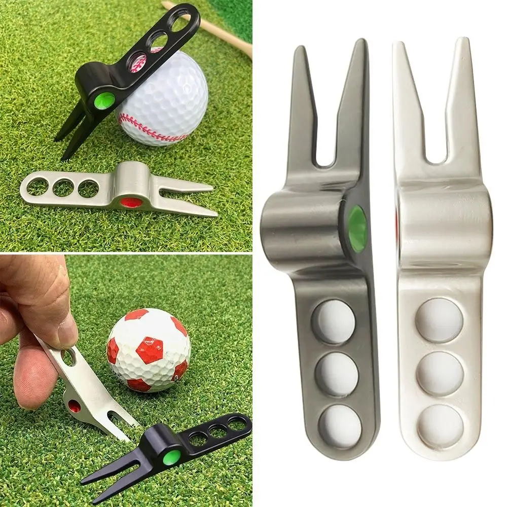 Durable Training Aids Multifunctional Groove Clean Pitch Repairer Tool Lawn Maintenance Golf Divot Golf Fork Prongs