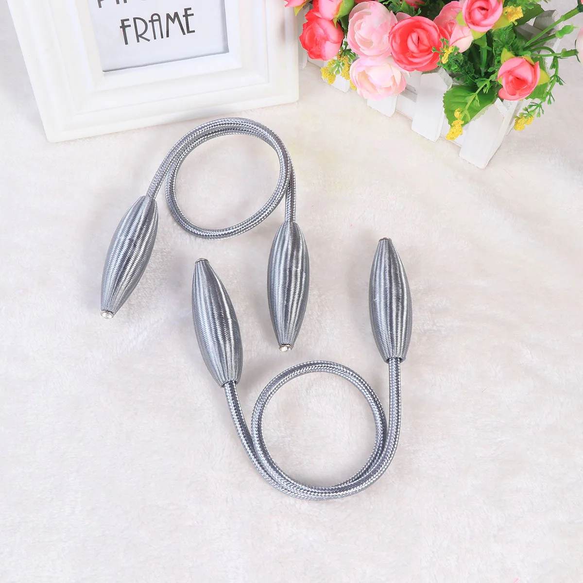 

2pcs Curtain Tiebacks Gray Decorative Drapery Holdbacks For Living Room Bedroom Office Home Decor Random Modeling Design
