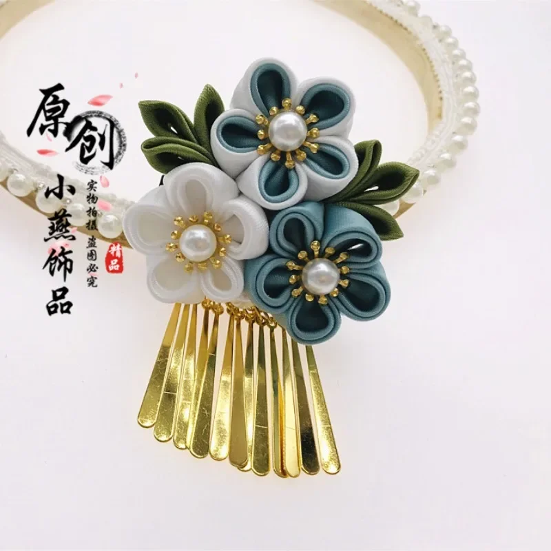 Nero vintage fatto a mano SAKURA Red Geisha fermaglio per capelli forcina kimono giapponese accessori per capelli accessori per capelli copricapo panino ragazza