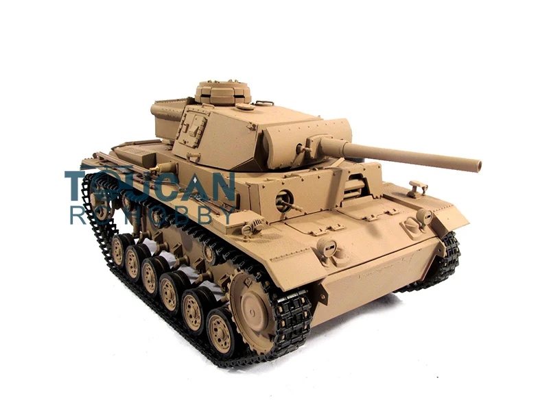 100% Metal Mato 1/16 Panzer III RC Tank Infrared Barrel Recoil Yellow Painted KIT RTR Model 1223 Vehicle Boy Toy TH00659