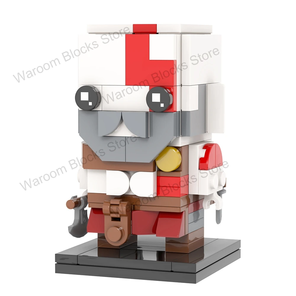 MOC God Of War Brick Game Figure The Greek Myths Head Compatible Building Blocks Toys For Children Adult Friends Gift Decoration