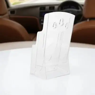 Clear File Rack Wall Mount Desktop Flyer Holder Sloping Design File Organizer Document Stand Brochure Display Rack for Office
