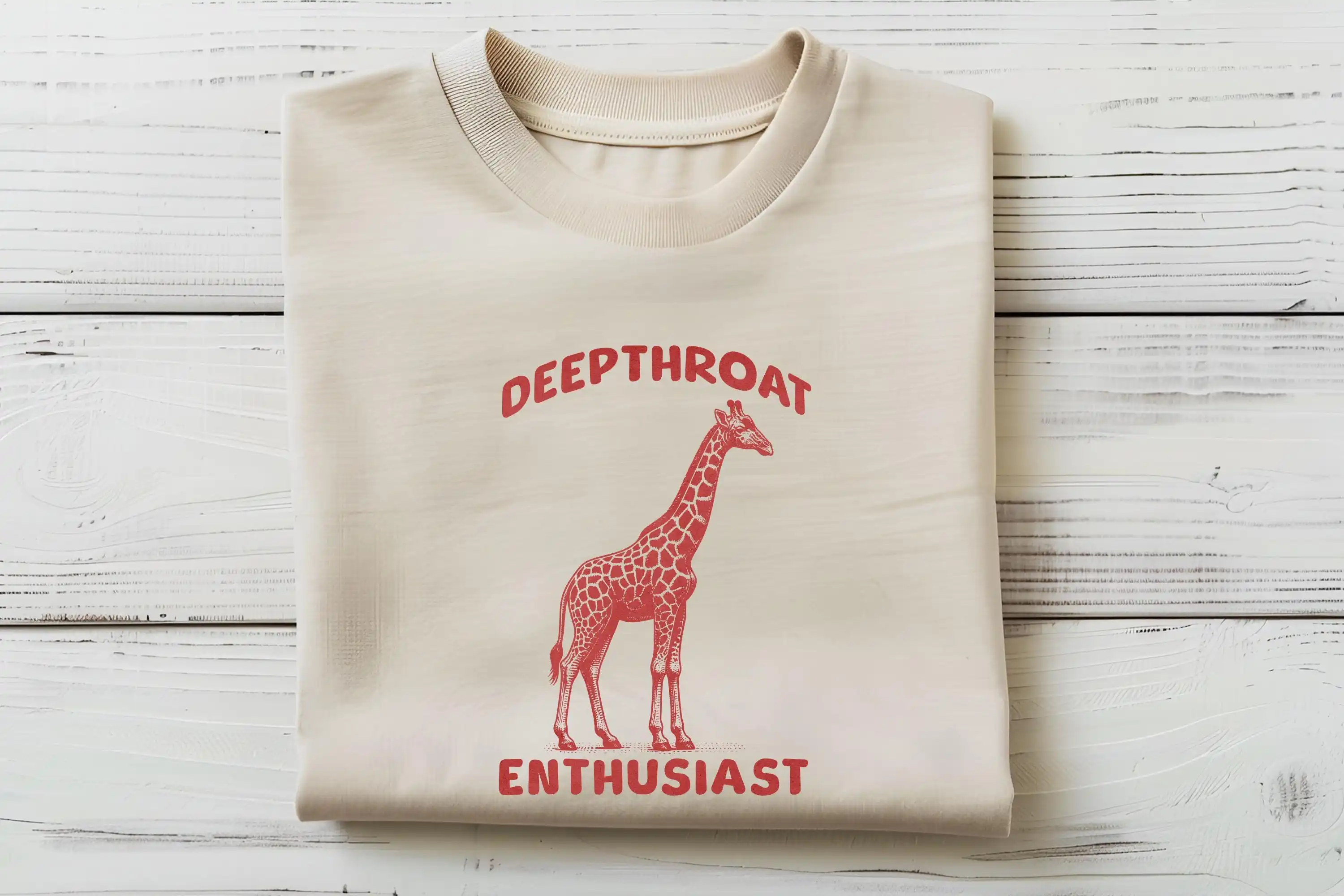 Giraffe T Shirt Deep Throat Enthusiast Adult Humor Sarcastic Inappropriate Cursed Wildlife Animal Lover for Women and Girls