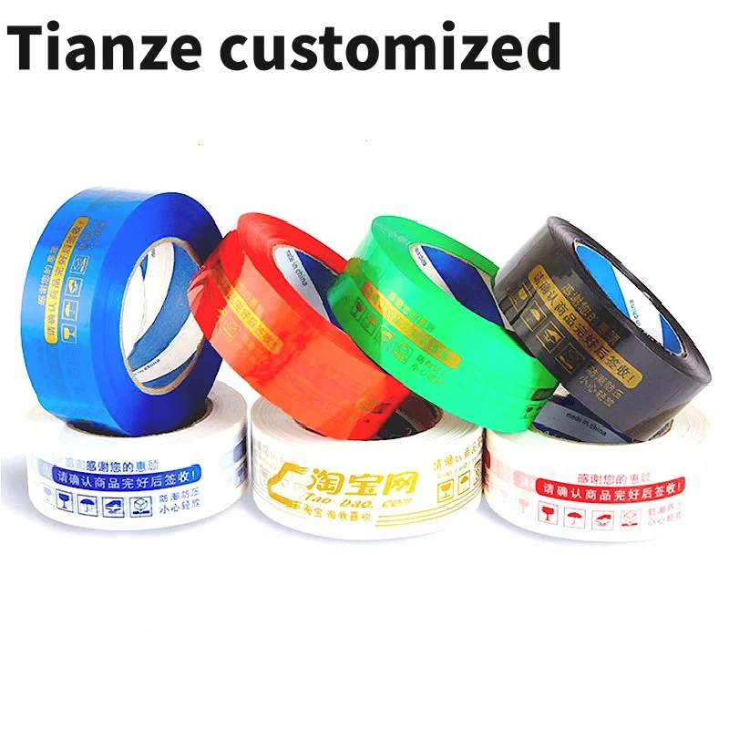 

10 pieces(custom)Private Custom High Quality Adhesive Tape Custom Black Packaging Tape With Logo Printed