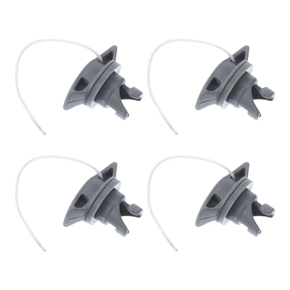 

4 Pcs Car Accessories Kayak Air Valve Boat Valves Plugs Trailer Accessory Covers Grey Caps