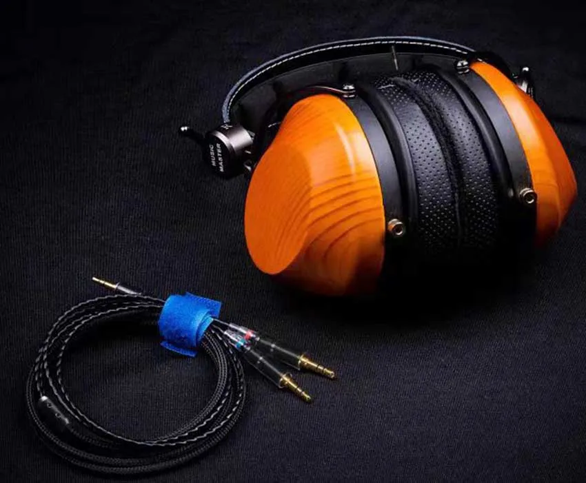 MusicMaster 66mm Nano Diaphragm Wooden Hifi Audiophiles Closed-Back Over-Ear Full Size Magnetic Bass Stereo Headphones Earphones