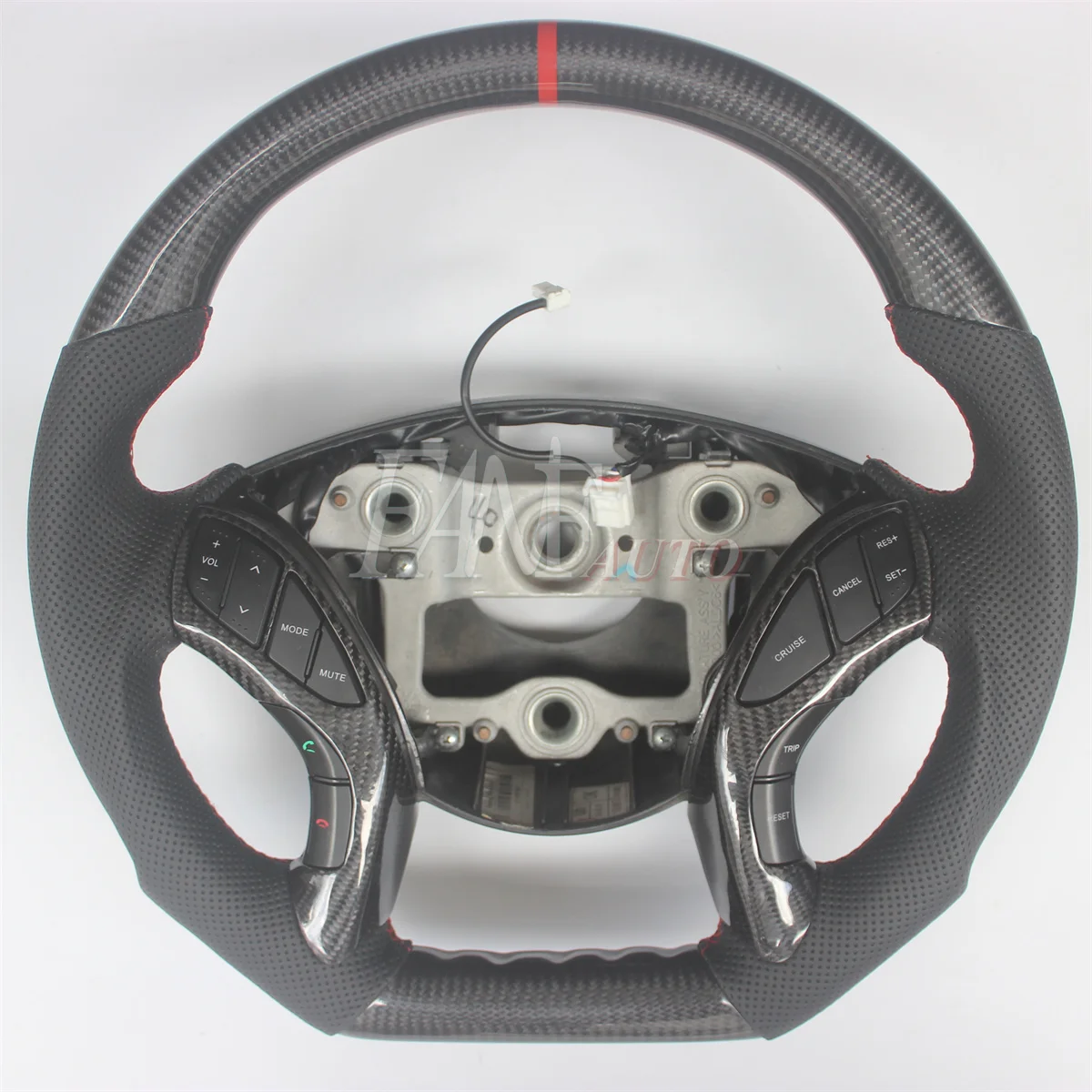 Replacement Real Carbon Fiber Steering Wheel with Leather for Hyundai Elantra 2012-2015