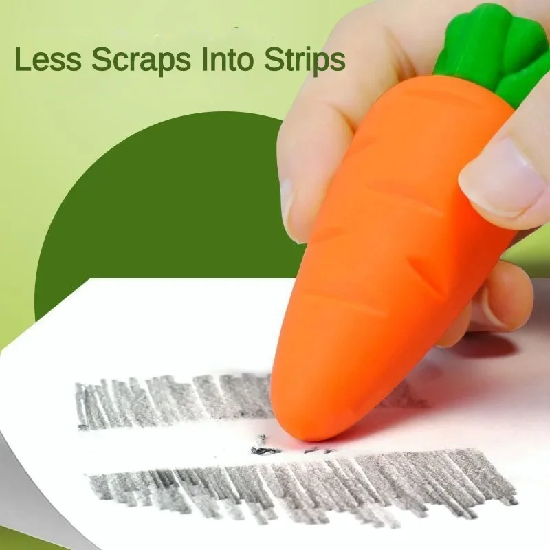 Creative Fruit Eraser Cute Carrot Mango Strawberry Pineapple Pencil Eraser Gift for Children School Supplies Student Stationery