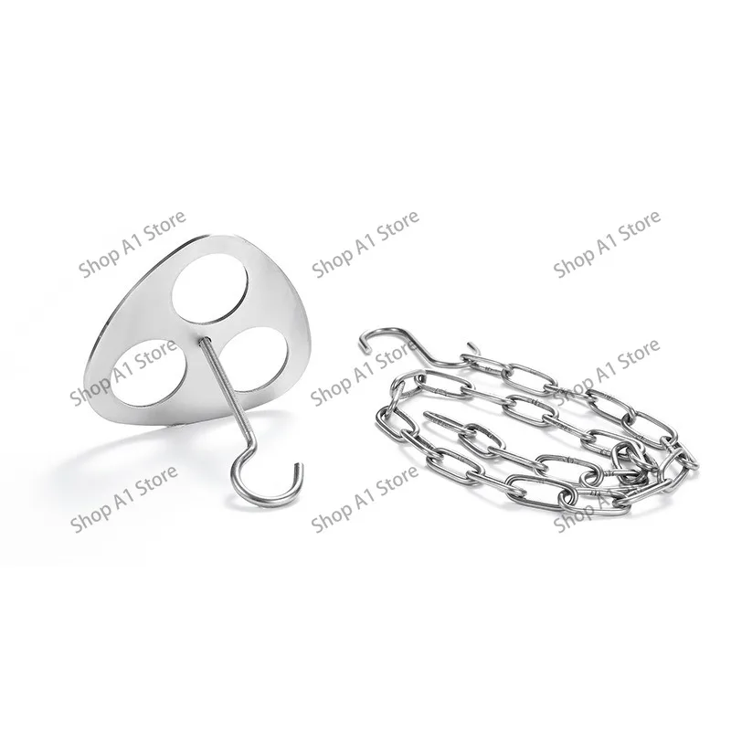 Portable Outdoor Pot Rack Triangular Foot Bracket Hanger Dew Camping Supplies Campfire Stainless Steel Tripod Shelf