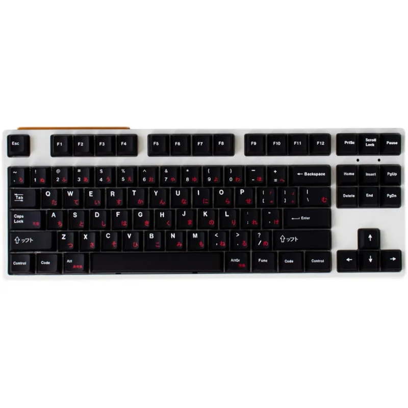 Gmk wob vermelho cyrillic keycaps para teclado mecânico cor preta cereja perfil 131 teclas pbt 5 lado corante sub gk61 anne pro 2