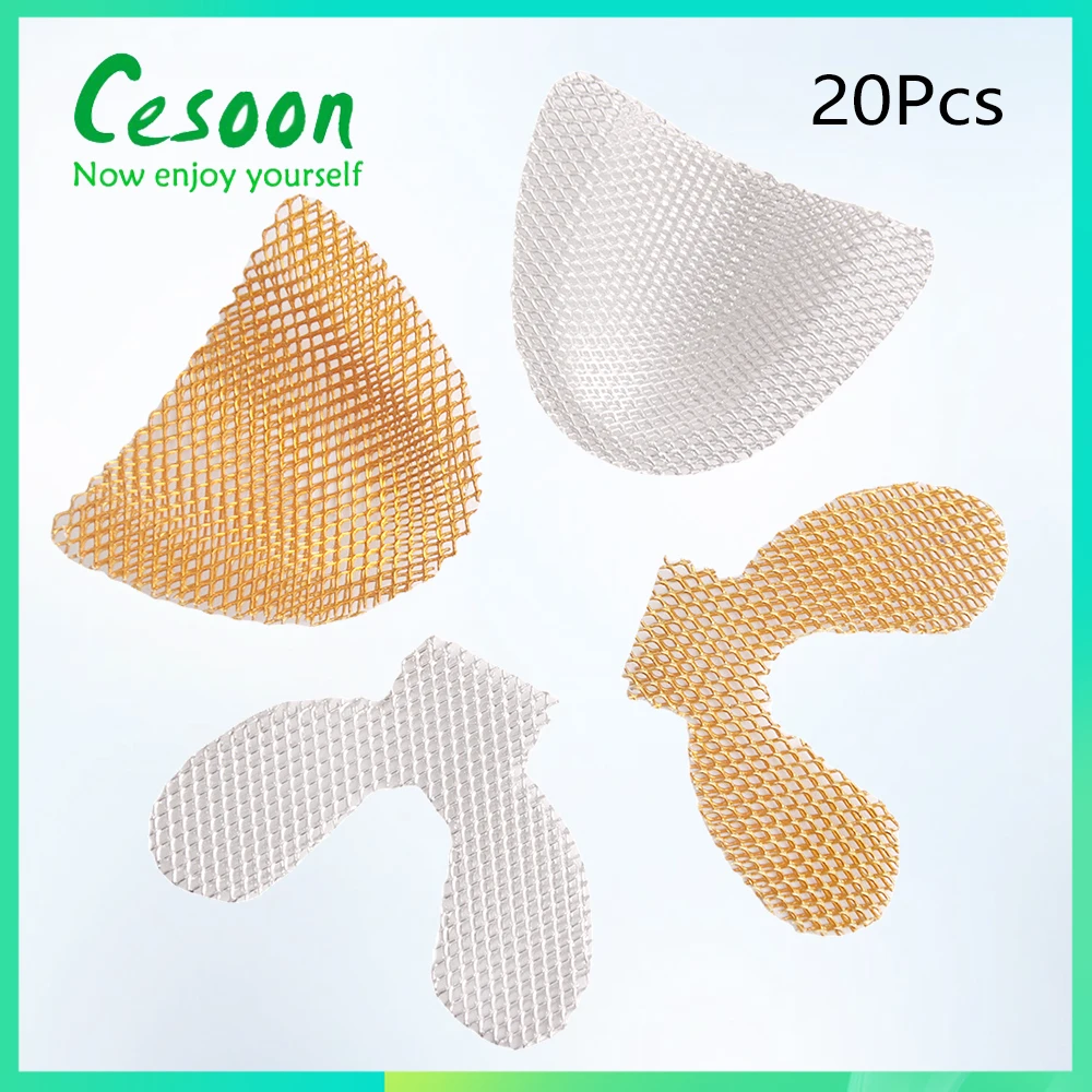 20Pcs Denture Reinforcement Mesh Dental Impression Metal Net Trays Palatal Strengthen Upper Lower Teeth Holder Dentist Material