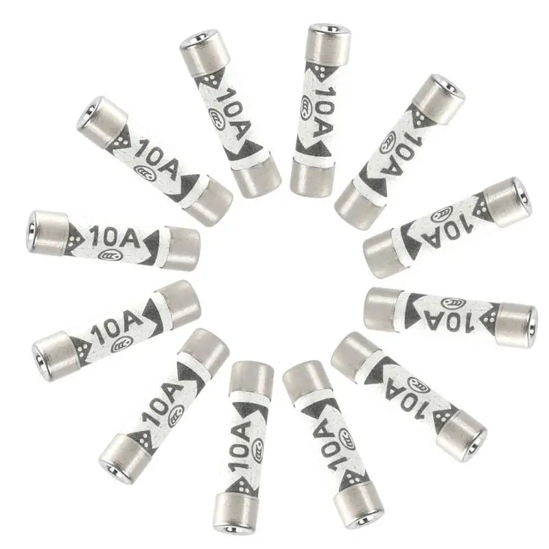 652F 30 قطعة السيراميك 10A الصمامات تمديد يؤدي الصمامات البريطانية القياسية 10A الصمامات مجموعة لأداء مستقر في الدوائر المنزلية #3