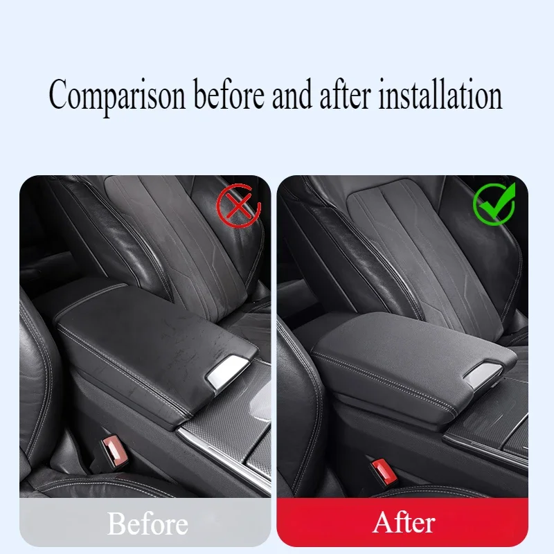 For Audi A6LA7LA4LA5Q5L Car Center Armrest Box Cover 2017-2024 Protection Cover Car Interior Modification Decoration Accessories