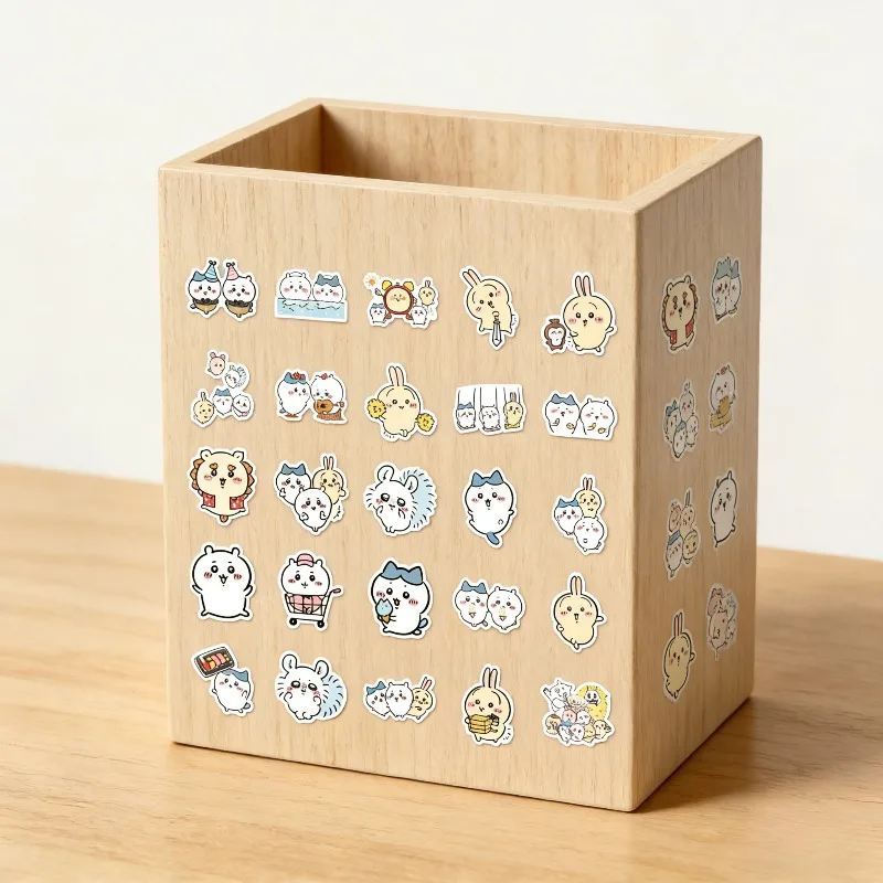 

50 шт., хит продаж, наклейка из мультфильма Chiikawa, милые смайлики, чашка для воды, скейтборд, наклейка для мобильного телефона, подарки для мальчиков и девочек