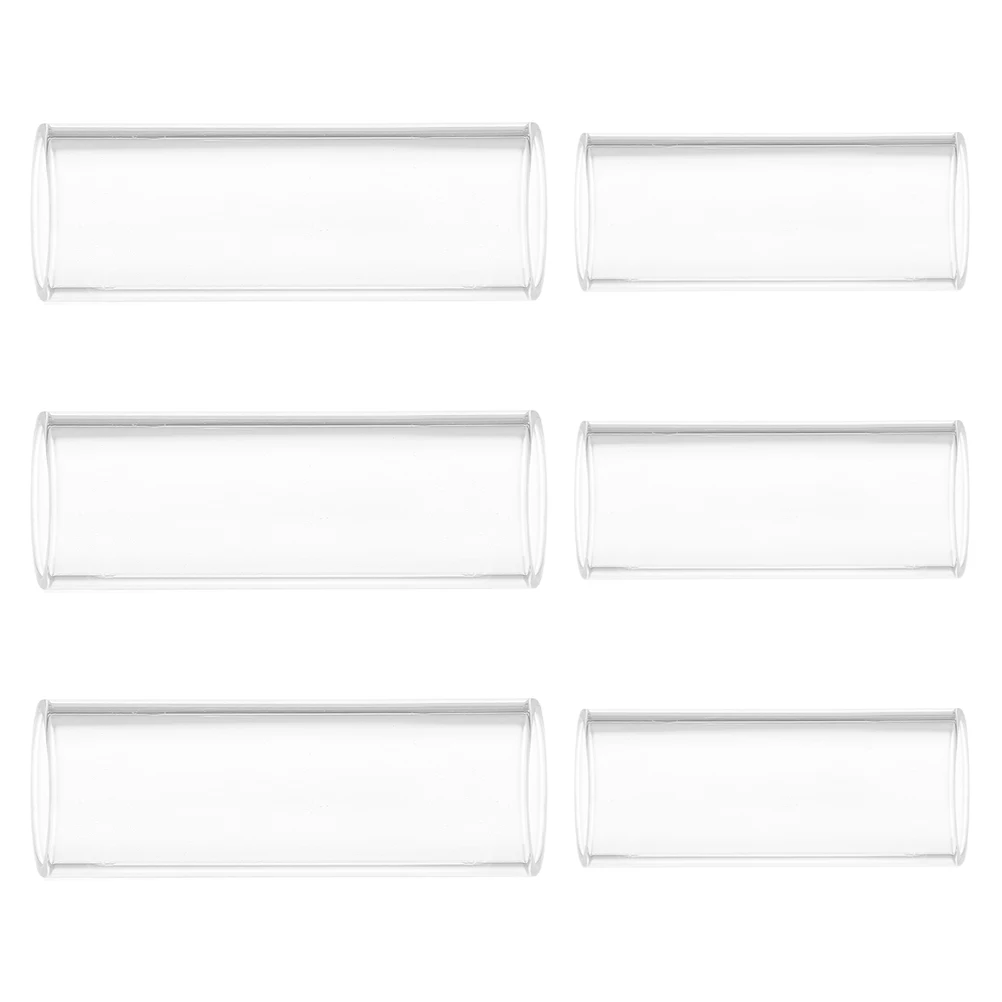 

6Pcs Professional Guitar Slide Ring Smooth Glass Material for Rich Tone Versatile Use in Jazz Blues Country Enhanced Control