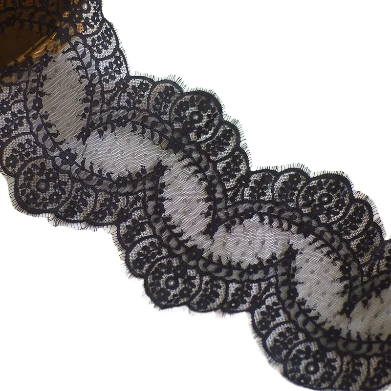 

(3 метра/лот) Белое кружево с ресничками для шитья, тесьма для одежды, материал для свадебных платьев и штор, белое кружево с ресничками