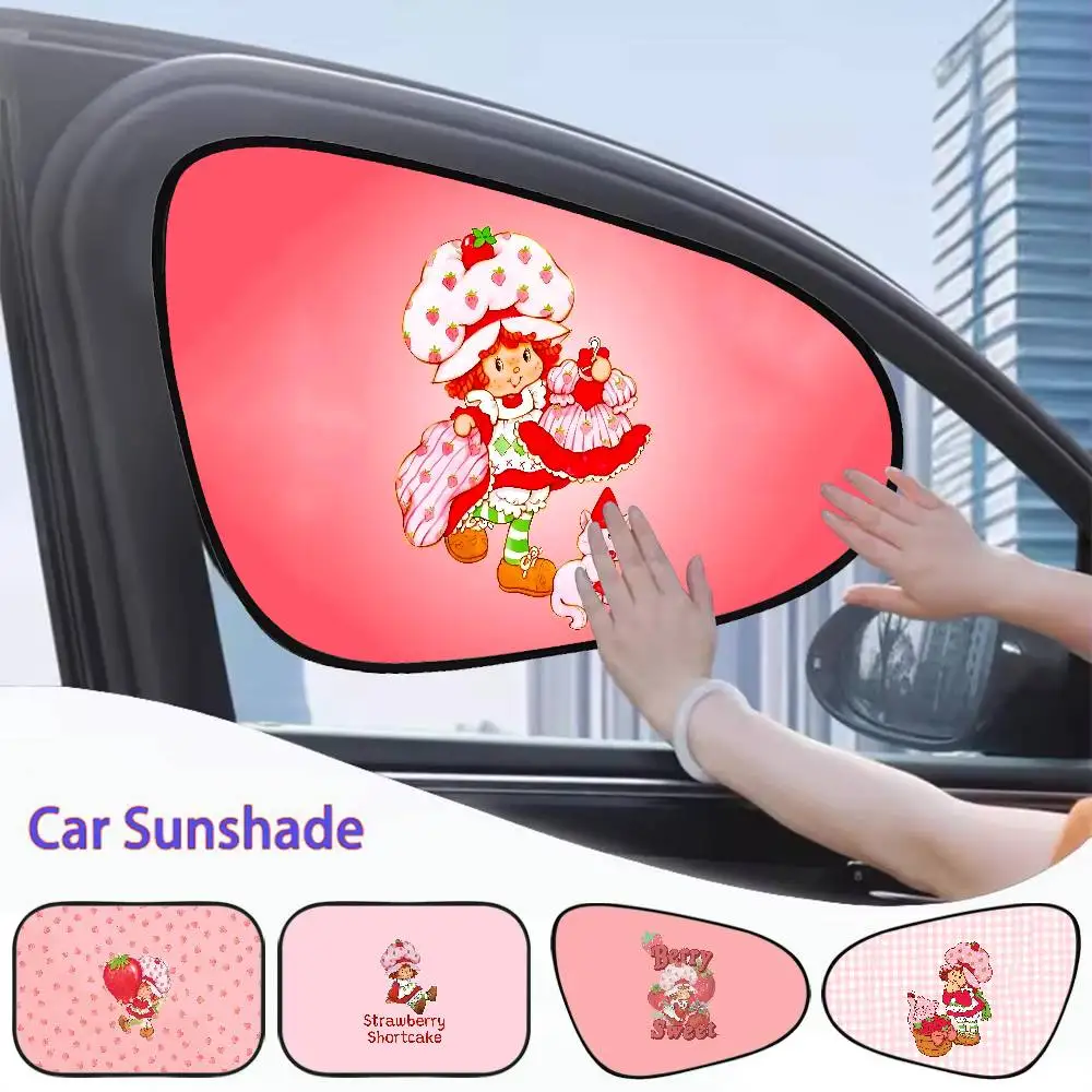 

S-strawberry-shortcakeS Car Electrostatic Film Side Window Sunshades Windshield Auto Window Sunshade Cover For Children Baby