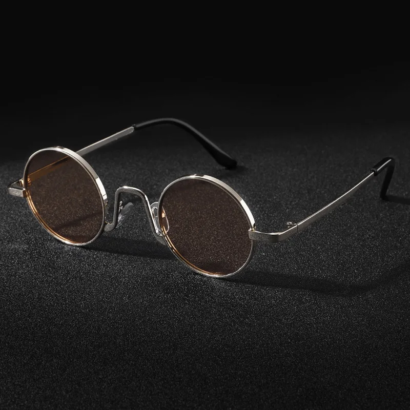 Vintage Designer Outdoor Sunglasses Men Round Fashion High Quality Sun Glasses Woman UV Protection Metal Eyewear