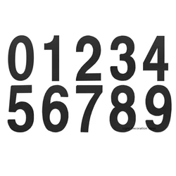 5/7.5/9 cm Stainless Steel House Number Black Self adhesive Numbers Address Sign #0-9 Letters Mailbox Number Digital Metal Tag