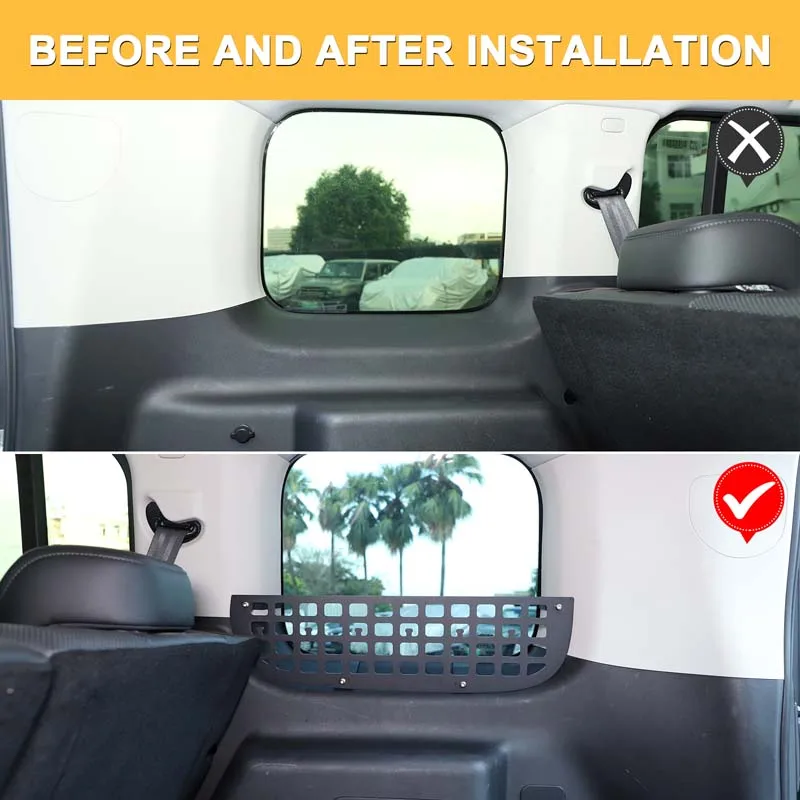 

For Haval H9 2024+ Aluminum alloy Car Trunk Side Window Storage Fence Storage Shelf Organizer Rack accessories