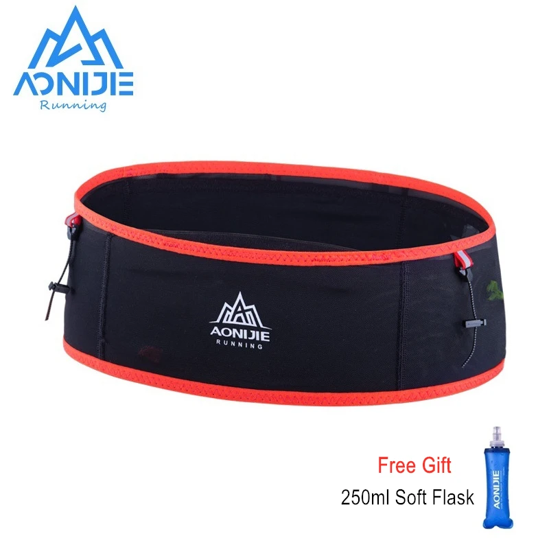 AONIJIE Riñonera Invisible de Hidratación con Soporte para Móvil, Bolsa de Cintura para Pistas de Running, Cinturón de Fitness para Correr Maratón,