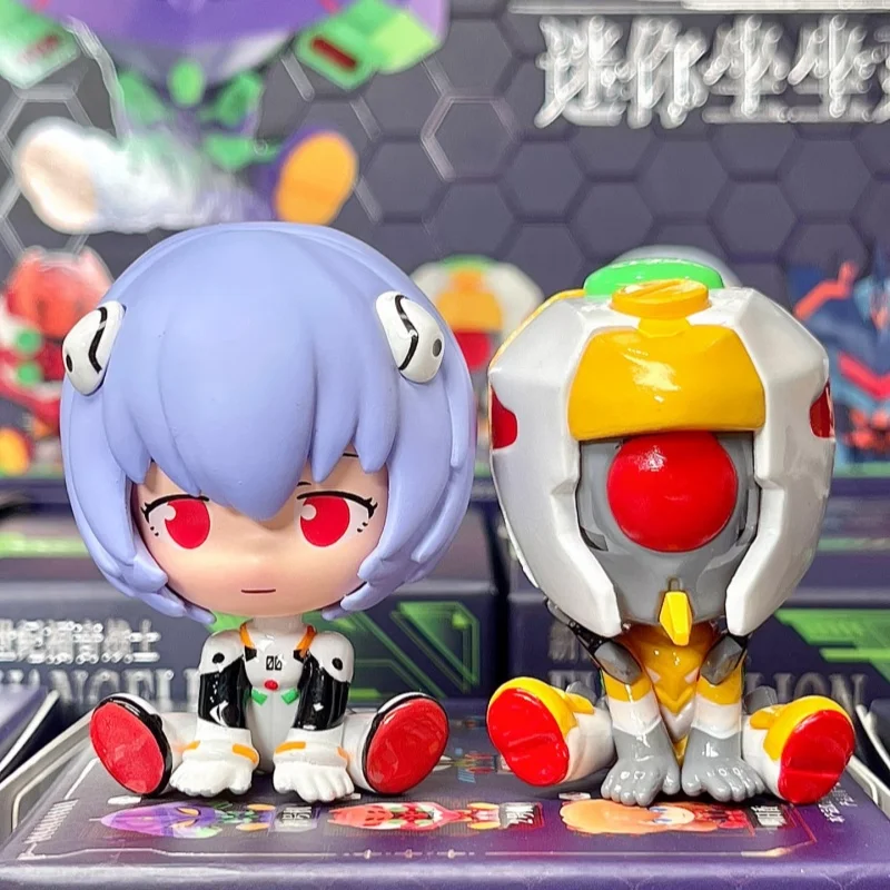

New Genuine EVA New Century Evangelion Mini Sitting Series Blind Box Cute Eva Trendy Toys Desktop Decoration Boy's Birthday Gift