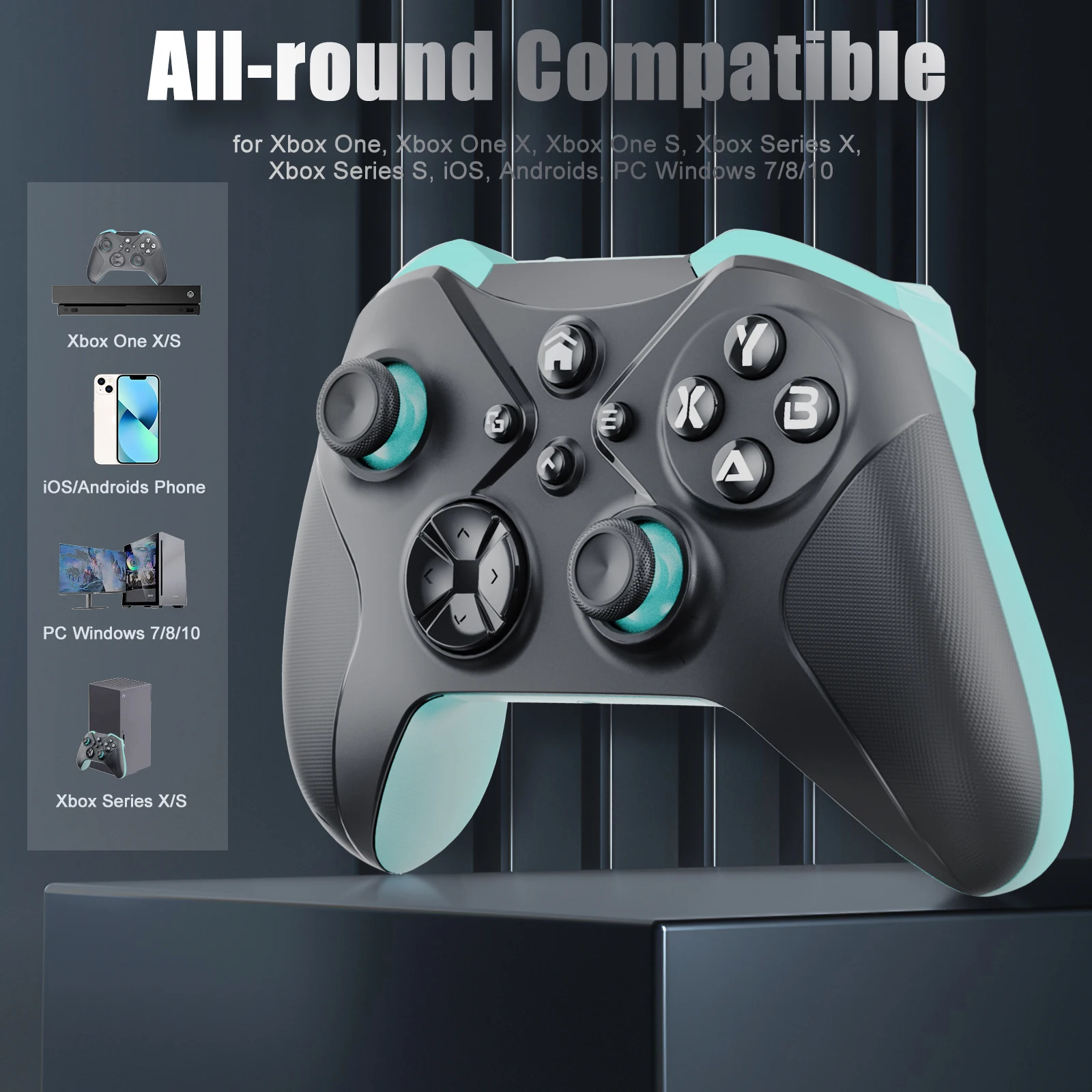 Wireless Gamepad สำหรับ Xbox One Series X/S/PC/IOS/Android/ไอน้ำ6แกน Gyro มีฟังก์ชั่น Turbo จอยควบคุมเกมคอนโซลจอยสติ๊ก